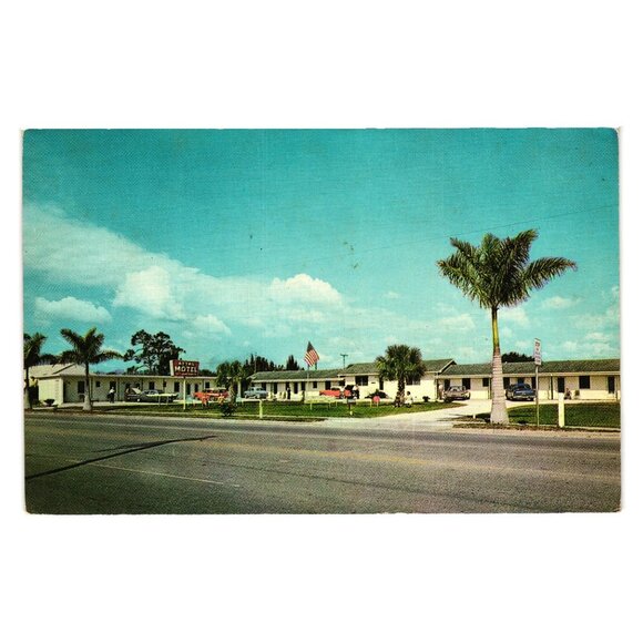 Vintage Postcard Of Attas Motel Fort Myers Florida 1950s Travel Lodge Vacation - Picture 1 of 2
